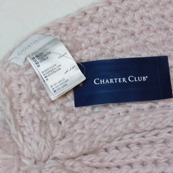 Charter Club Ruffle-Knit Boa Scarf Pink - Picture 2 of 2